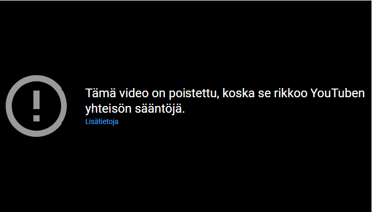 Youtube poistaa sivuja eri syistä, esimerkiksi siksi, että ne lävittävät haittakoodeja_kuvituskuva.  